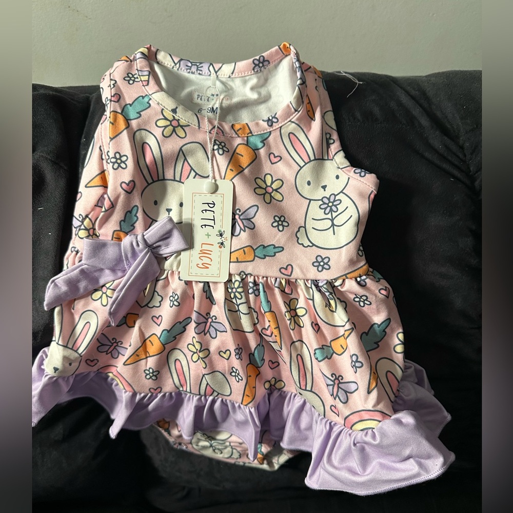 Pete and Lucy Pink Floral Baby diaper cover